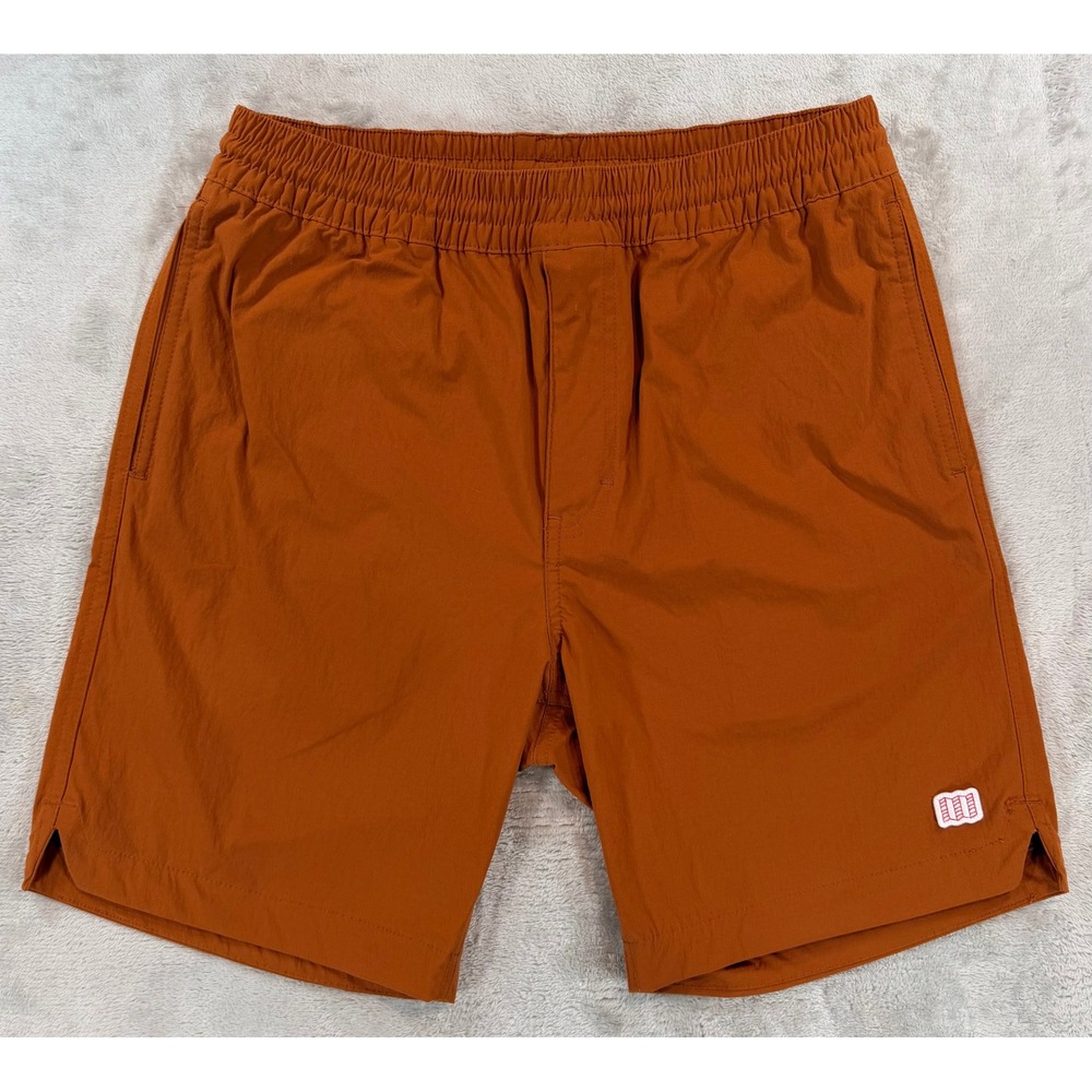Topo Designs Mens Global 7" Inseam Hiking Outdoor Shorts Burnt Orange Small